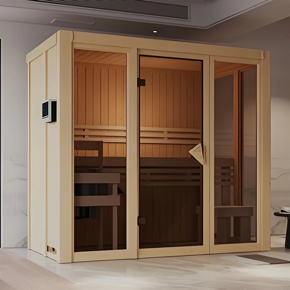 IndoorZen tijorat yopiq sauna xonasi f Mehmonxona va go'zallik saloni uchun 4 kishilik Hemlock Wood